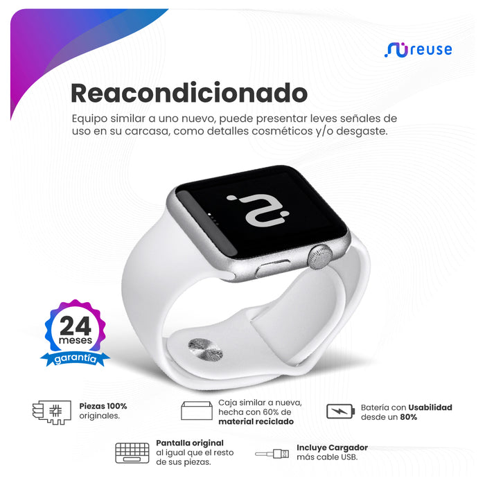 Apple Watch SE (2d gen) Aluminio (40mm) Grafito Reacondicionado Reuse México